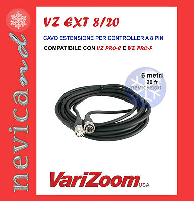 Varizoom VZ Ext 8/20 Cavo estensione per Controller 8 pin Per Vz ProC e Vz ProF