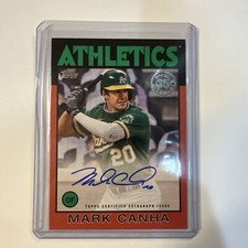 2021 TOPPS MARK CANHA AUTO RED PARALLEL 1986 DESIGN 23/25 ATHLETICS
