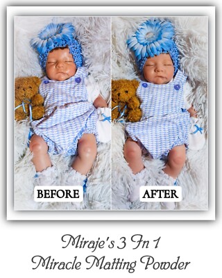 3 In 1 Miracle Matting Powder For Silicone Baby Dolls! (15g BOTTLE