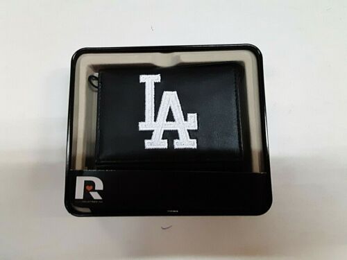 Los Angeles Dodgers MLB " White LA " Embroidered Leather Tri-fold Wallet - Picture 2 of 4