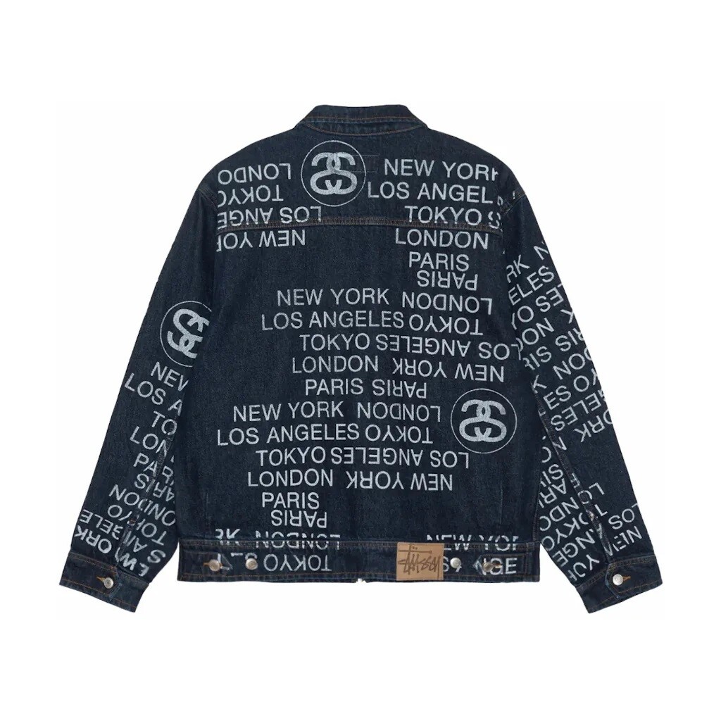 Stussy Zip Work Jacket City Link Denim - 115761 | eBay Stussy Zip Work Jacket City Link Denim - 115761 | eBay
