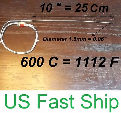 Fine K Type Thermocouple for BGA Jovy Soldering Chip Temperature Sensor 10'' Long