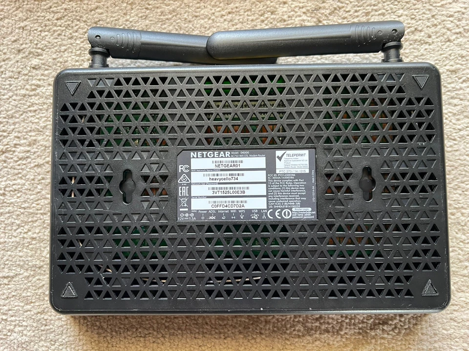 Netgear D6000 AC750 WiFi ADSL Modem Router - Tested and Working - Image 4 of 4