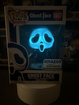 Funko POP! Ghost Face Scream 1607 Amazon Exclusive Glow in the Dark w/ protector