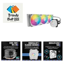 360L Core White ARGB Close-Loop AIO Liquid Cooler, R9|i9 Gen S Dual Chamber P...