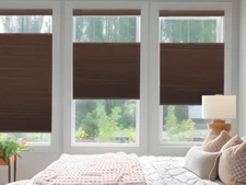 METechs No Drill DIY Easy Installation Blackout Brown Honeycomb Cellular Shade