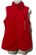 Chaleco Color Rojo Para Mujer, Cuello Alto, Estilo Casual.