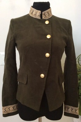 zara green velvet blazer