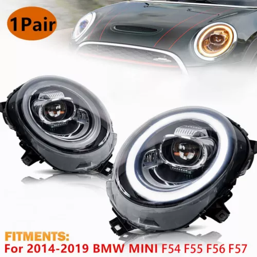 LED Headlights Assembly LED DRL Headlamps Pair L&R For BMW MINI F56 2014-2019 - Bild 1 von 17