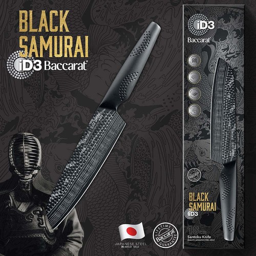 Baccarat iD3 Samurai Santoku Knife 18cm Black - Picture 4 of 4
