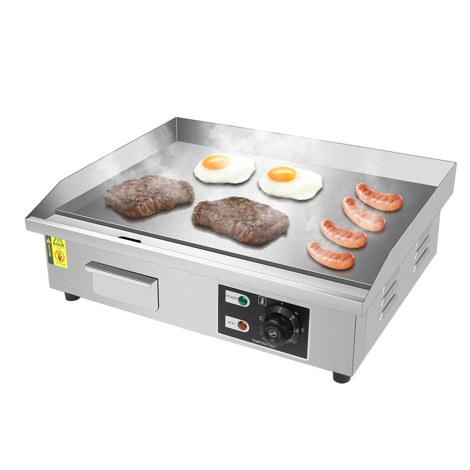 Plancha Comercial 22"-110V 1600W Encimera Eléctrica Plancha Tapa Plana Foto 2 de 4