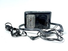 Vintage Sony Walkman SRF-39 AM/FM Radio w/ Sony MDR-W08 Headphones Earbuds