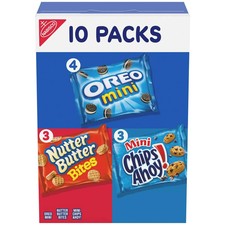 Nabisco Cookie Variety Pack, OREO Mini, Nutter Butter Bites, , 10 Snack Packs
