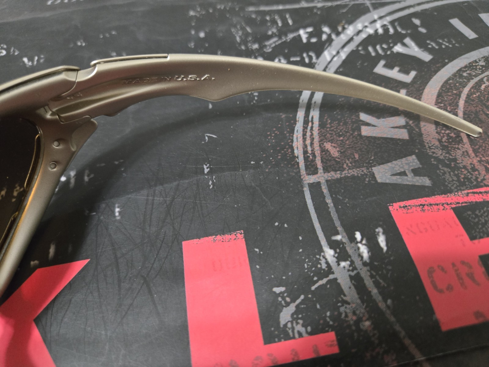 Rare Genuine Vintage Oakley Plate Sunglasses Platinum / 24K Gold Iridium 03-851 image 7