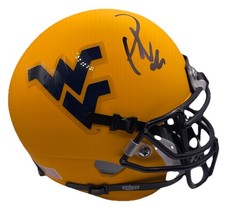 PAT MCAFEE SIGNED AUTOGRAPHED WEST VIRGINIA MOUNTAINEERS SPEED MINI HELMET PSA