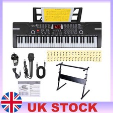 61 Keys Electronic Full Size Keyboard Digital Music Piano 60 Demo & Sheet Stand.