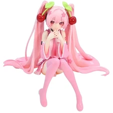 Pink-Haired Anime Style Girl Figurine – Cherry Dress PVC Model Action Toy Gift