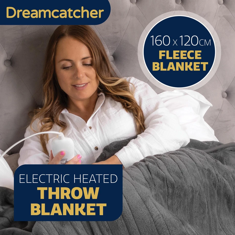 Dreamcatcher Heated Throw Luxury Electric Bed Sofa Blanket Timer Double & XL - Image 2 of 4