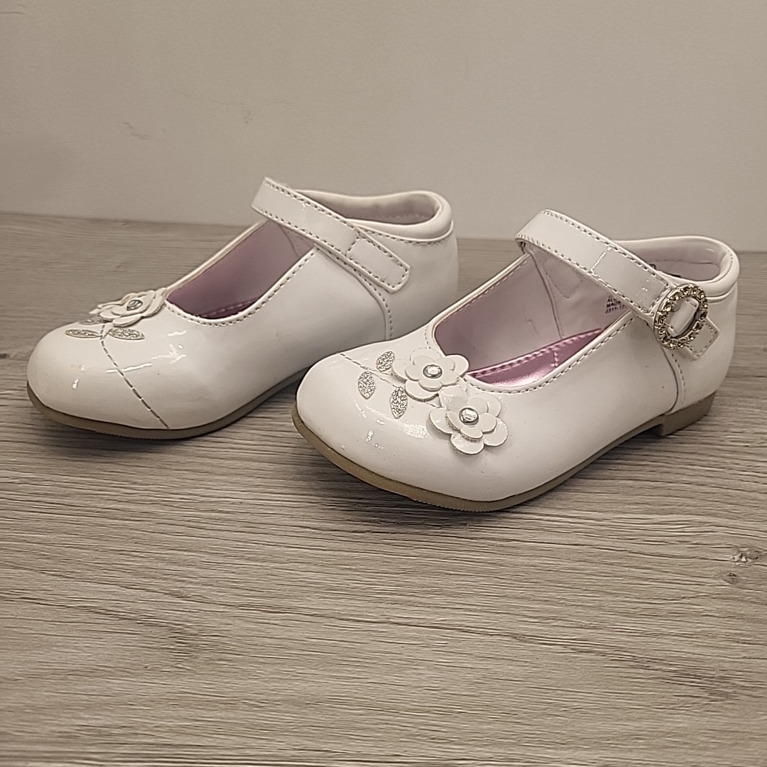 Buster Brown Maddie White Mary Jane Toddler Size 7 Rhinestone 