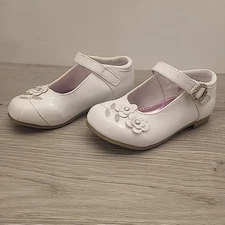 Buster Brown Maddie White Mary Jane Toddler Size 7 Rhinestone 
