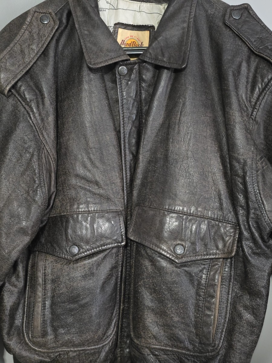 Hard Rock Cafe San Antonio Leather Jacket Size Medium | eBay