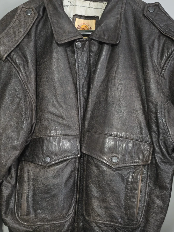 Chaqueta de cuero Hard Rock Café San Antonio talla mediana Foto 2 de 4