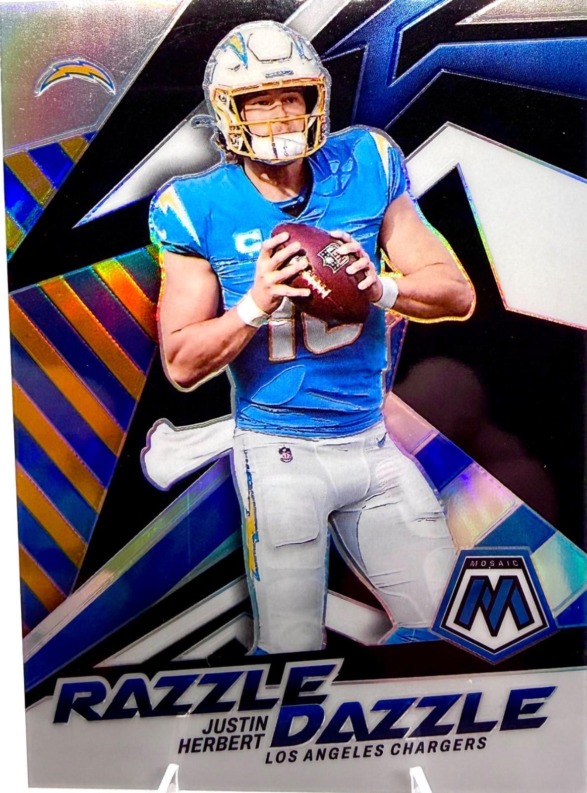 2022 Panini Mosaic Razzle Dazzle Justin Herbert RD-4 Chargers Insert
