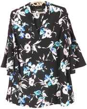 TB11442- LANE BRYANT Women's Polyester Blouse 3/4 Sleeve Floral Multicolor 18 20