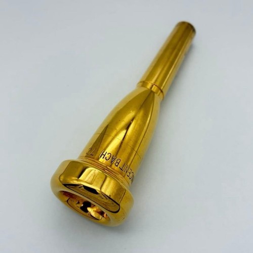 Vincent Bach MEGA TONE K351 7C, Gold Plated Trumpet Mouthpiece,  Good "Used"