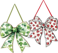 2 Pcs Valentine'S Day Door Sign Valentine'S Day St Patricks Day Decorations Val