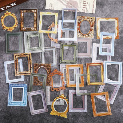 180 Stück Scrapbook Bilderrahmen,Rahmen Scrapbook,Hohle Geprägt Rahmen Vintage B