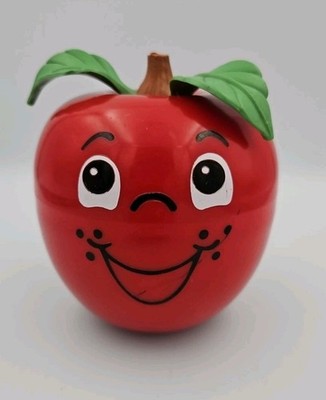 Vintage 1972 Fisher Price Happy Apple Musical Toy Chime Roly Poly- No Sound