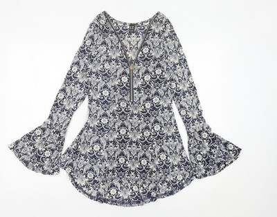 Izabel London Damenkleid Mehrfarbig Größe 8 Mini Fit & Flare
