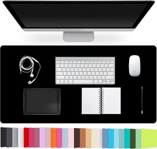 Leather Desk Pad Protector,Non-Slip Desk Pad,on-Slip PU Leather Large Mouse Pad,