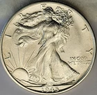 1945 P Philadelphia Mint 50C Walking Liberty Half Extremely Nice Uncirculated