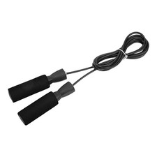 Image of Weighted Speed Jump Rope Adjustable Steel Wire For Fitness Black