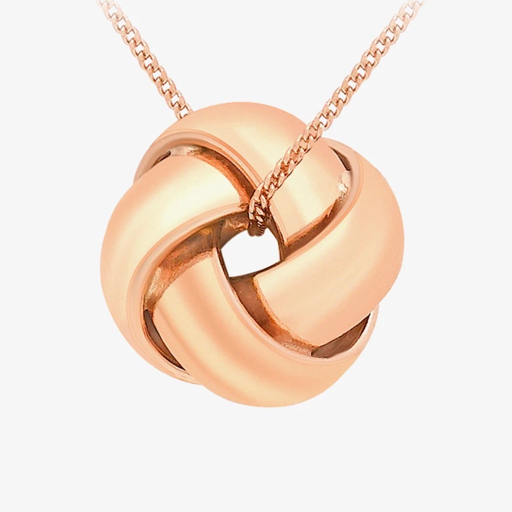 9ct oro rosa nudo de 4 vías 46 cm collar 5.45.6674