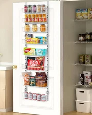VEVOR 8-Tier Over the Door Pantry Organizer Hanging Storage Rack Adjustable