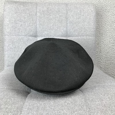 Kangol Hat Beret Mens XL Black Tropic 7100 Lightweight Knit Casual Summer