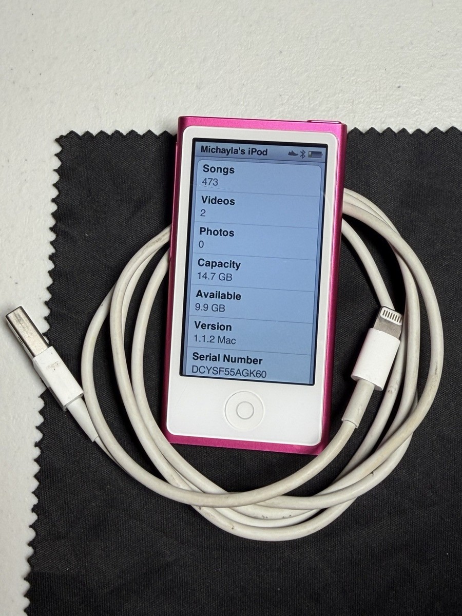 Apple iPod Nano 7th Gen (16GB) PINK Model A1446 - TESTED