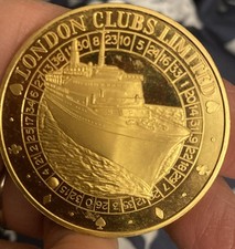 Vintage London Clubs Limited Queen Elizabeth II Gold Plated Medallion