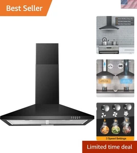 Hotte de la gamme noire, Hotte du mont Wall 30 inch, Hotte de cuisine en acier inoxydable avec...