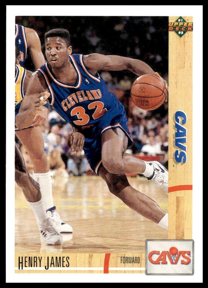 Henry James #369 1991-92 Upper Deck Cleveland Cavaliers Rookie