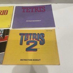 Lot of 4 NES Manuals Original Instruction Booklets Nintendo Games Mario Tetris