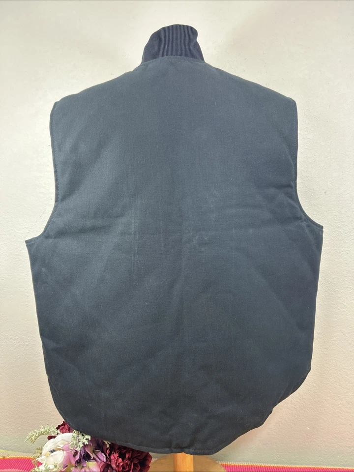 Carhartt V01-BLK Cotton Thermal Lining Black Work Vest Men's Size US XXL W/LOGO - Image 4 of 4