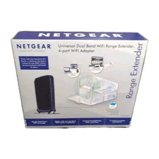 NETGEAR WN2500RP Universal Dual Band WiFi Range Extender, 4-port WiFi Adapter...