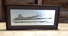 Vintage Royal Caribbean Song Of Norway Ship Art Metal Collectible Display