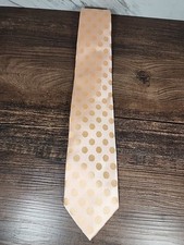 ROMARIO MANZINI COLLECTION SILK TIE Orange Pokadot 100 MicroFiber 3.5" X 58"