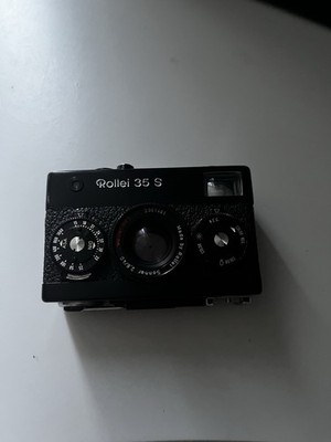Rollei 35 TE Kompakt Kamera Tessar 35mm Analog Schwarz mit Tasche