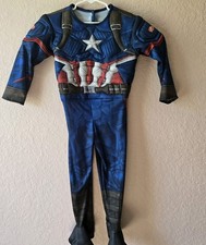 Marvel Captain America Kids Costume Padded Jumpsuit Size 4/5 Avengers